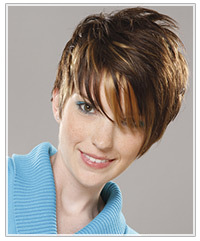 Model with short textured hair